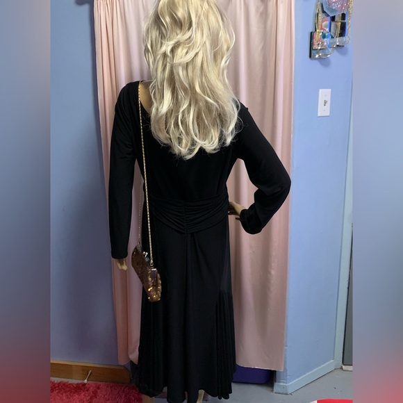 Joseph Ribkoff black long sleeve evening dress - Picture 6 of 9